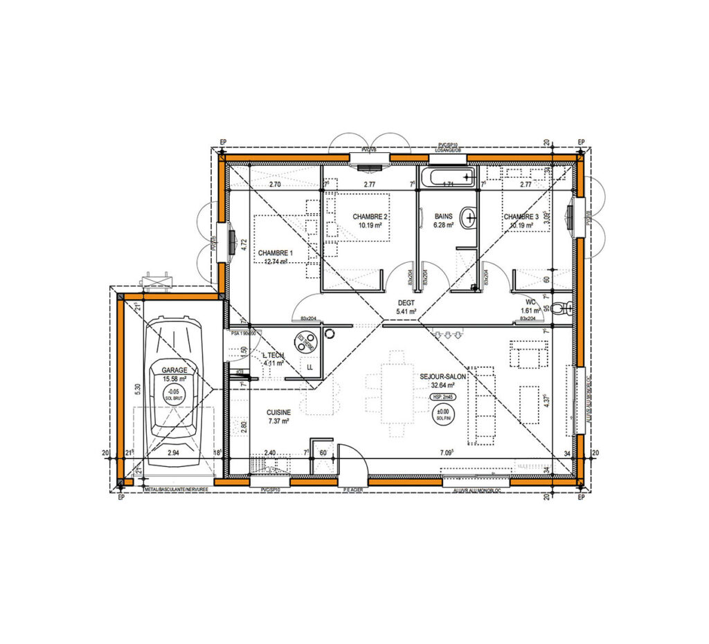 plan-de-maison-plain-pied-avec-garage-90-m2