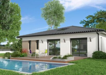 maison moderne Lumière avec piscine