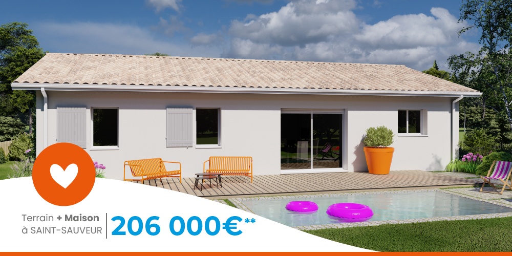 Maison avec terrain a 206 000 euros avec CH