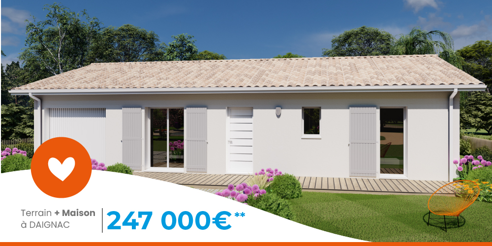 maison avec terrain a 247 000 euros