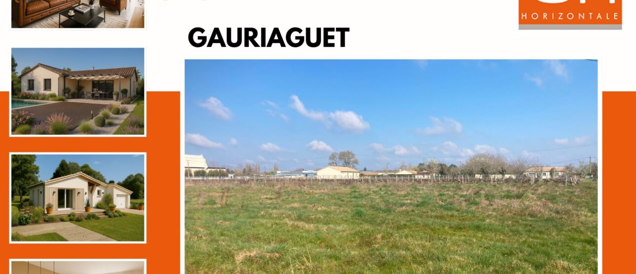 Terrain constructible Gauriaguet  (Gironde 33)