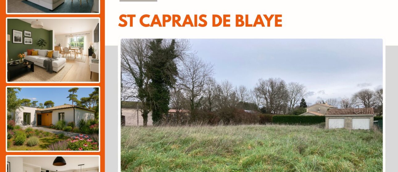 Terrain constructible Saint-caprais-de-blaye  (Gironde 33)