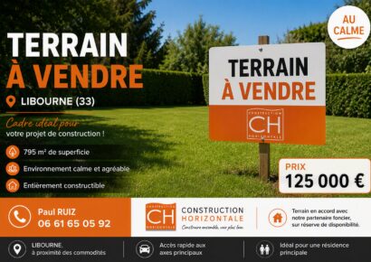 Terrain constructible Libourne (Gironde 33)