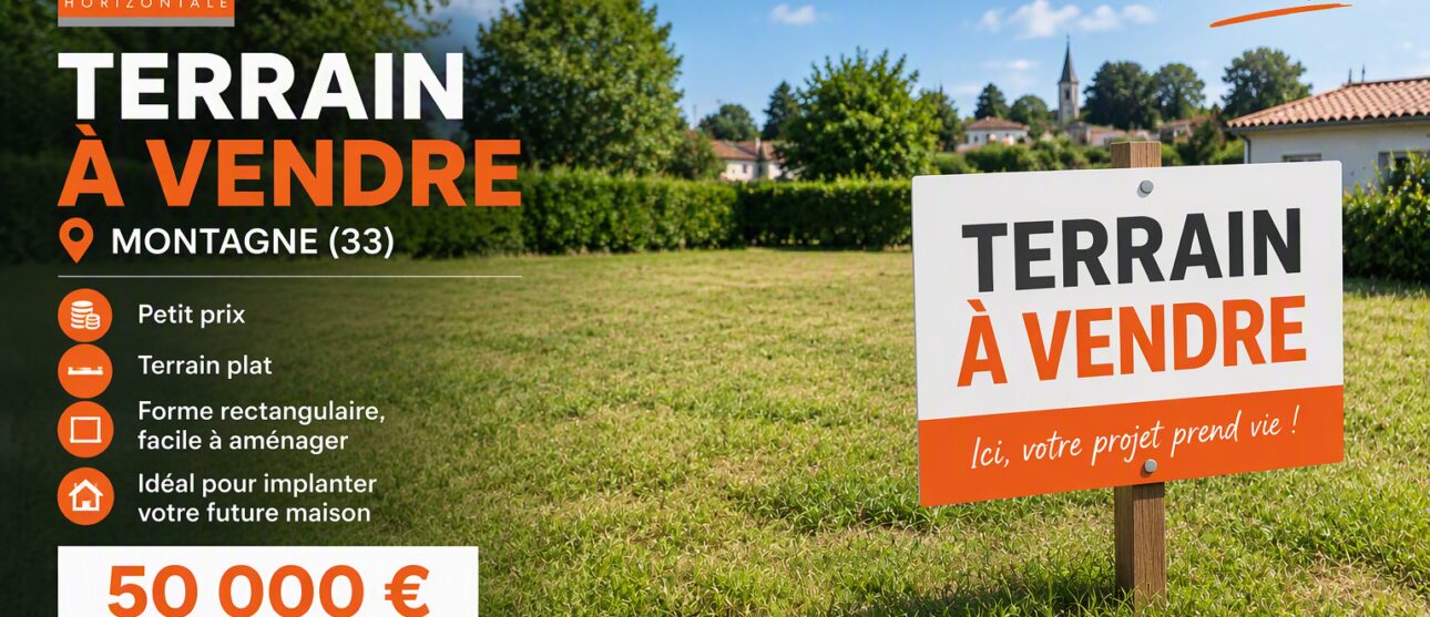 Terrain constructible Montagne  (Gironde 33)