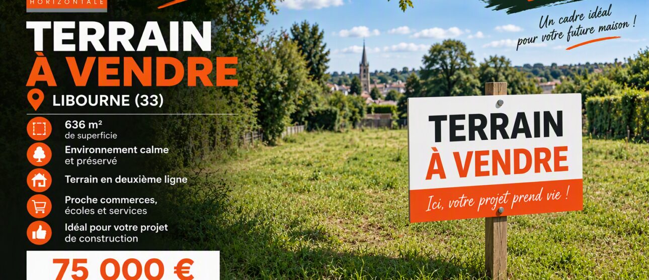 Terrain constructible Libourne  (Gironde 33)