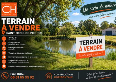 Terrain constructible Saint-denis-de-pile (Gironde 33)